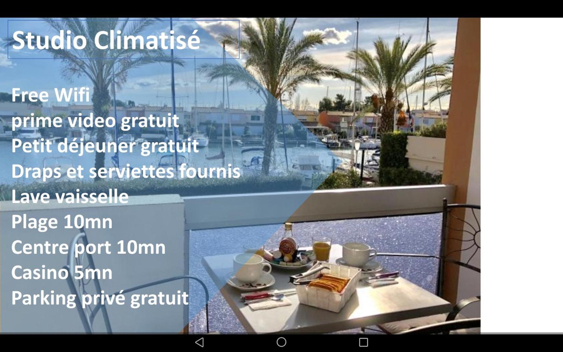 Cap Capistol Studio Le Cap D'Agde Vue Port エクステリア 写真